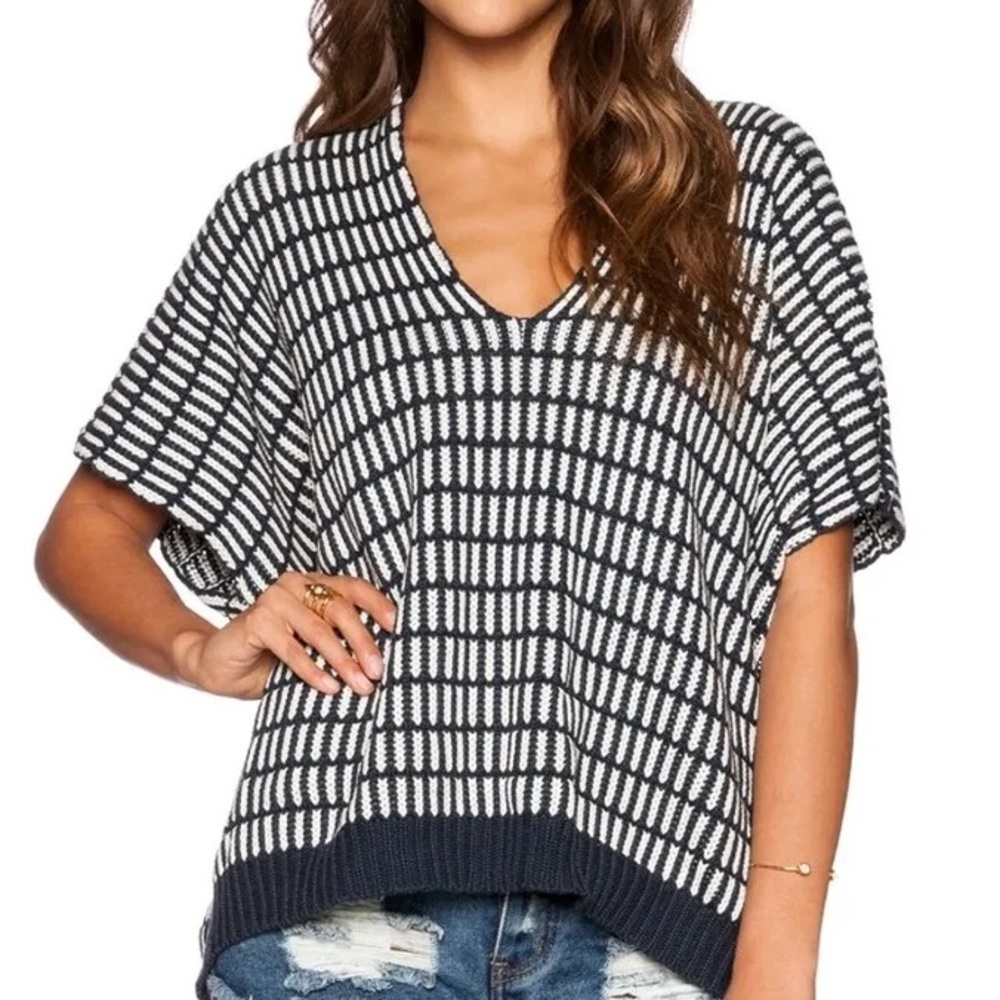 Free People Something Special Poncho Sweater